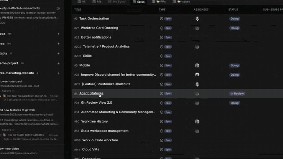 GitHub and Linear integrations inside ImogenAI